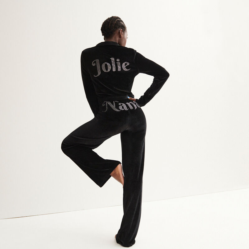 jogging "nana" Aya x undiz en velours - noir jogging "nana" Aya x undiz en velours - noir;
