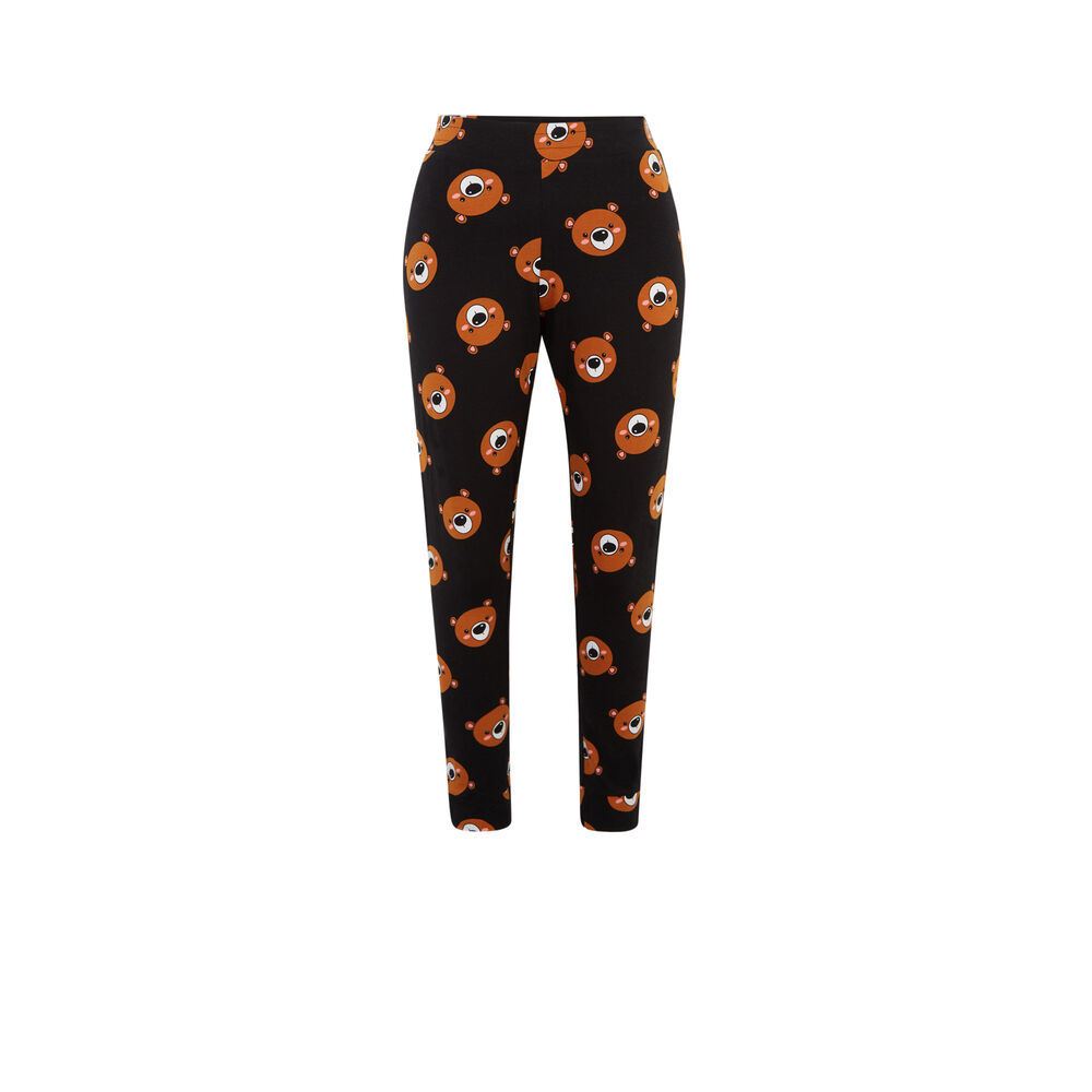 Legging ourson à message cuteness - noir noir.