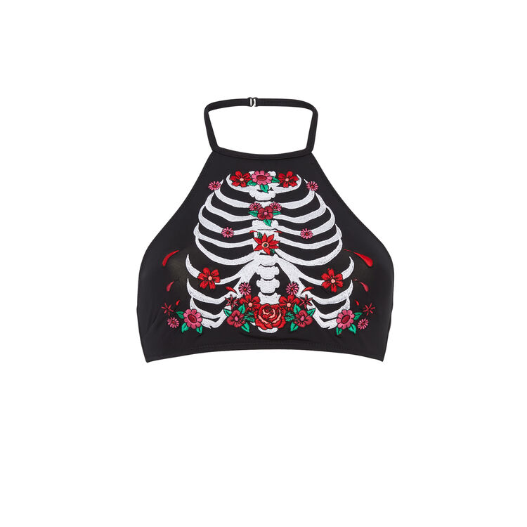 Brassière noire squelettiz Brassière noire squelettiz;