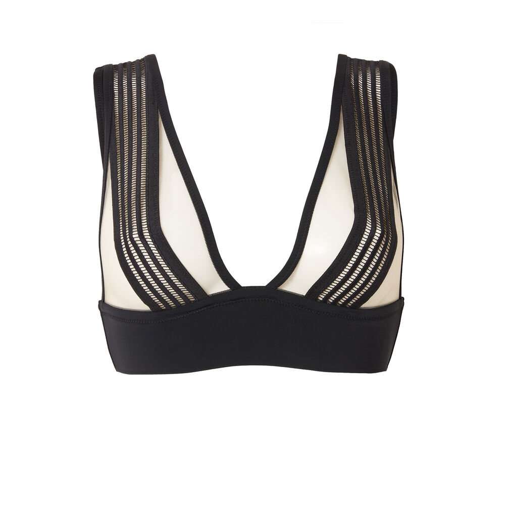 Soutien-gorge bandage aya x undiz triangle - noir noir.