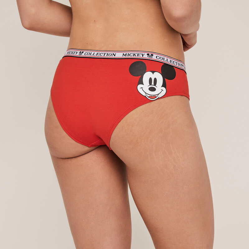 Shorty en coton imprimé mickey - rouge Shorty en coton imprimé mickey - rouge ;