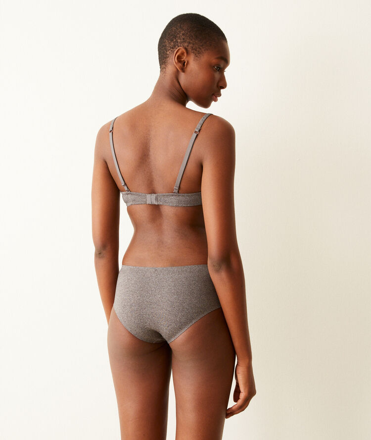 Soutien-gorge ampliforme micro gris.