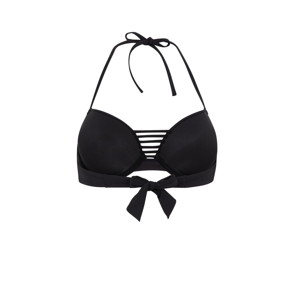 Haut de maillot de bain push-up - noir noir.