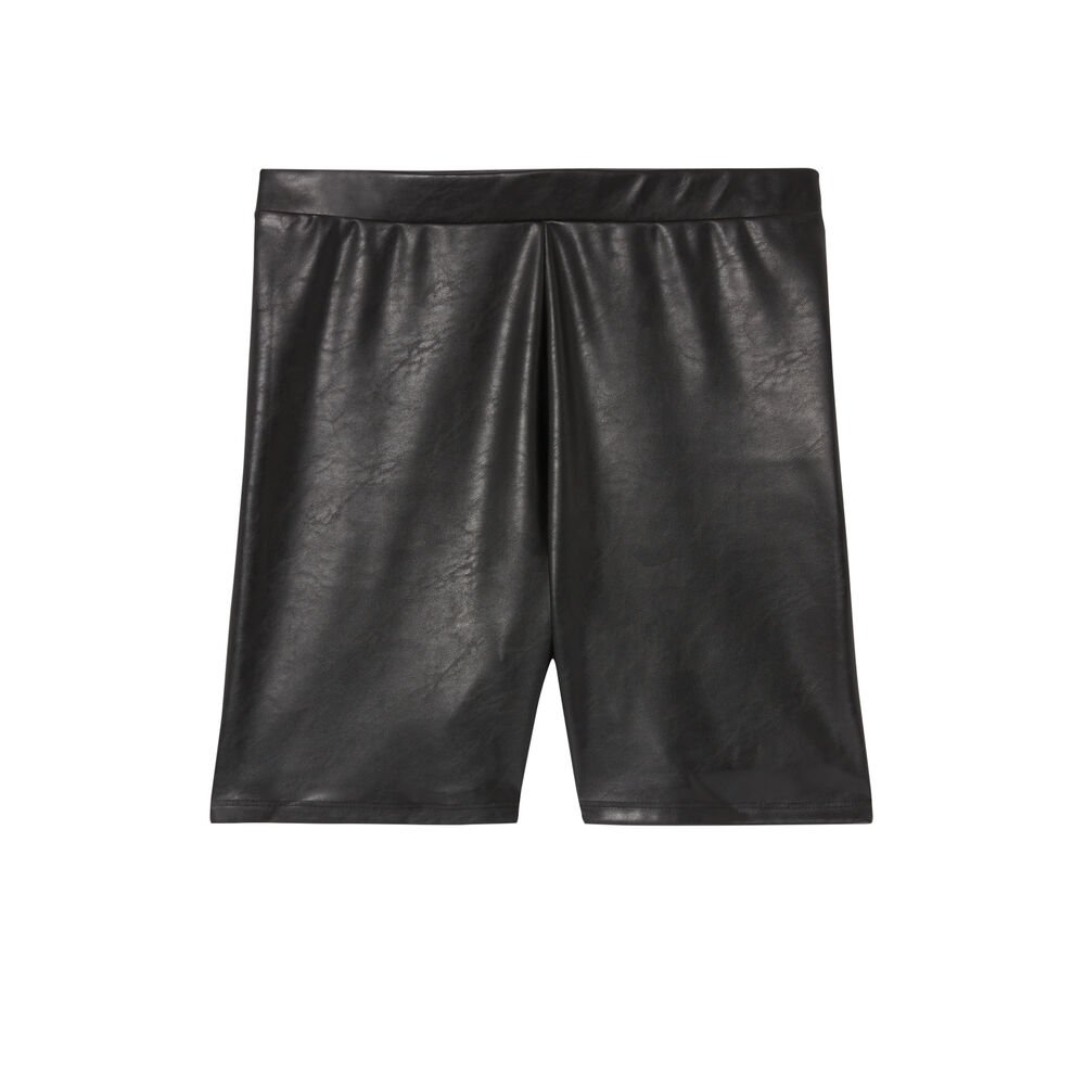 Cycliste effet cuir - noir noir.