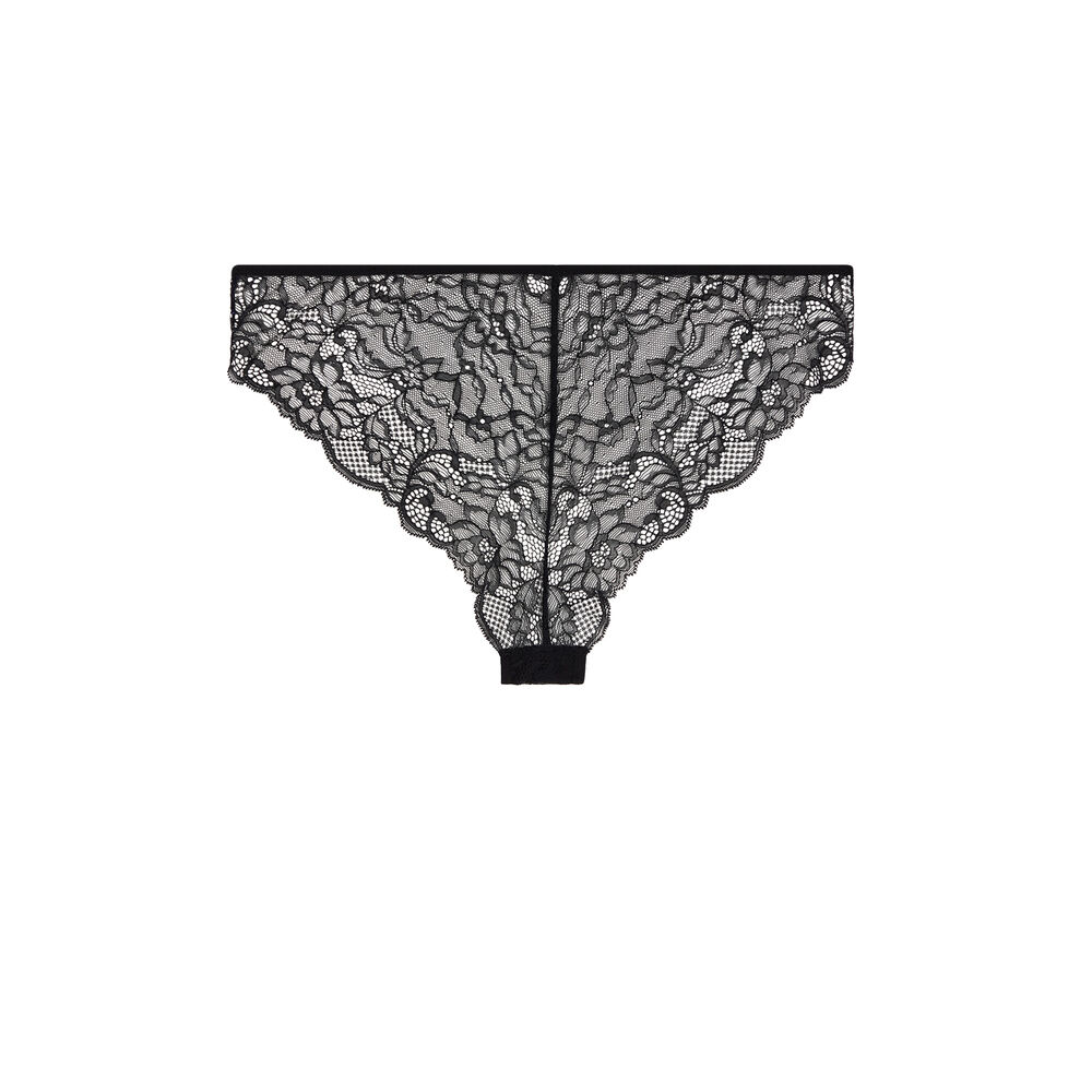 Tanga bi-matières - violet violet.