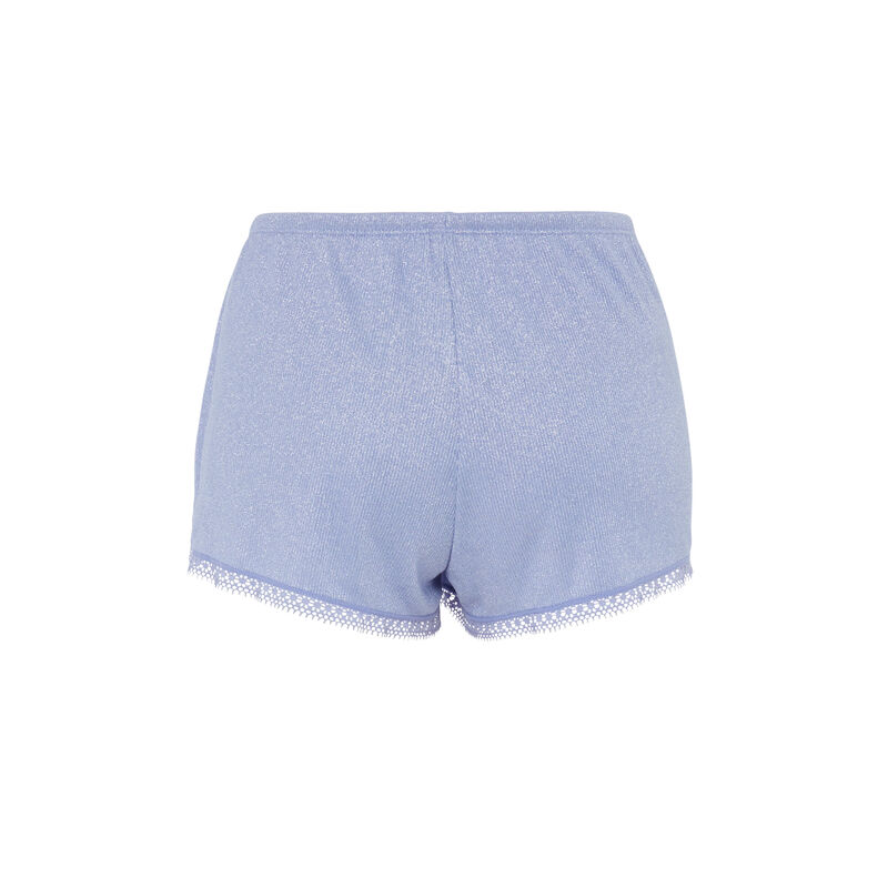 Short en jersey brillant luximiz - bleu Short en jersey brillant luximiz - bleu ;