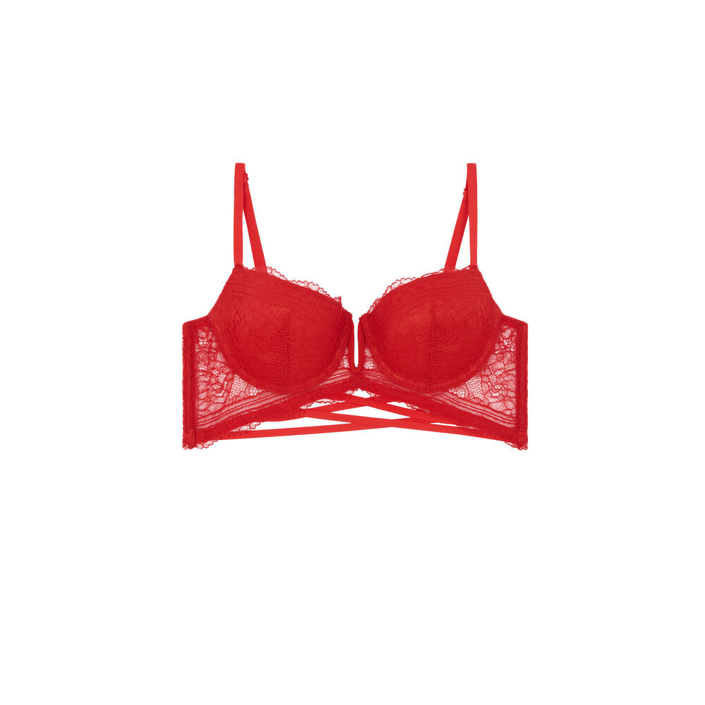 Soutien-gorge ampli bustier everydayiz rouge.