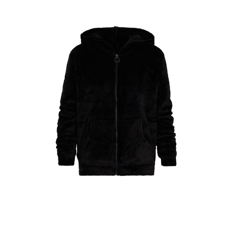 sweat polaire zippé - noir sweat polaire zippé - noir ;