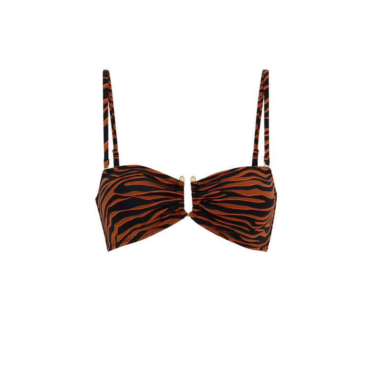 Haut de maillot de bain bandeau marron afrozebriz Haut de maillot de bain bandeau marron afrozebriz;