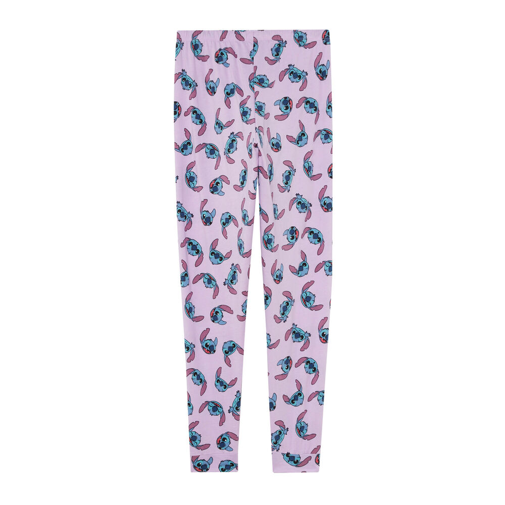 Pantalon imprimé stitch - violet violet.
