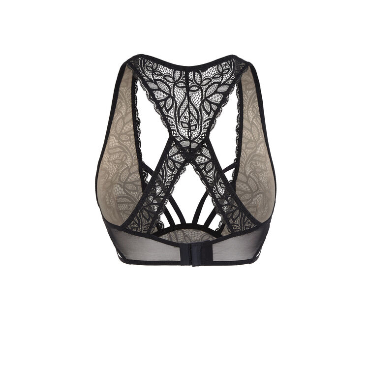 Soutien-gorge foulard corbeille noir stripiniz Soutien-gorge foulard corbeille noir stripiniz;