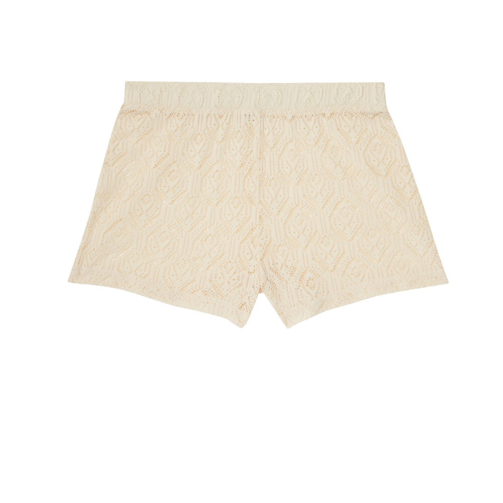 Short en dentelle - écru ecru.