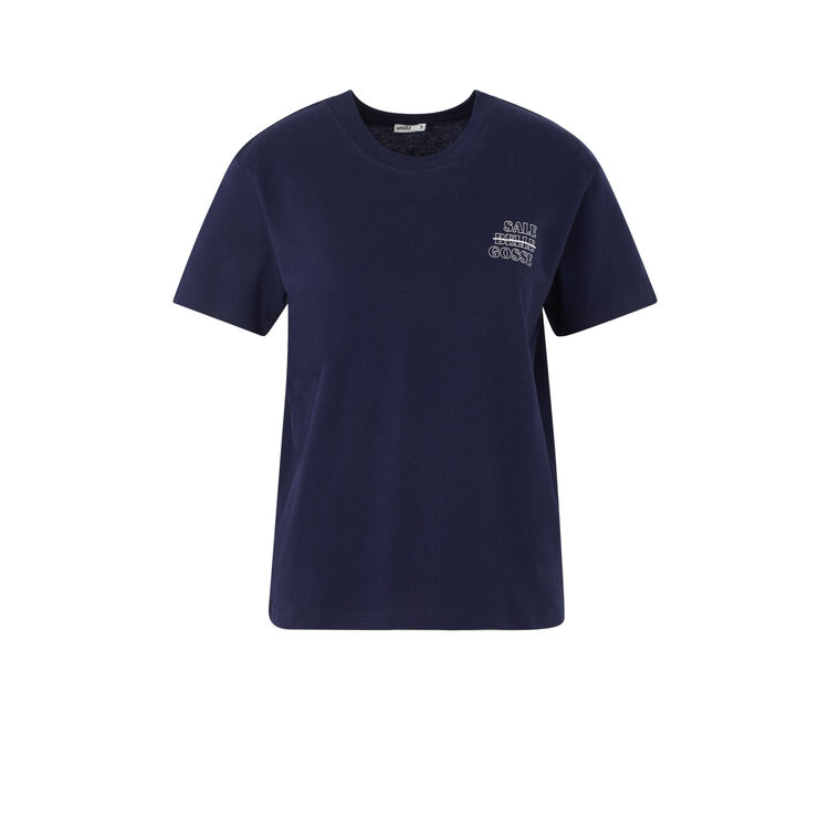 Top a message bellgossiz bleu marine.