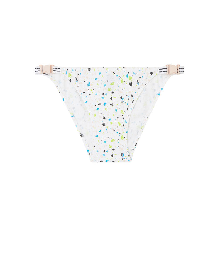 Culotte en coton détail clips - blanc blanc.