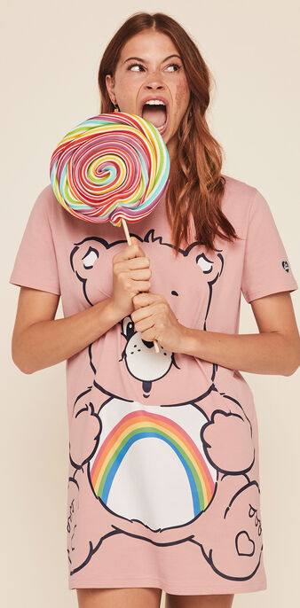 Tunique imprim&eacute; les bisounours bigbisouniz rose.