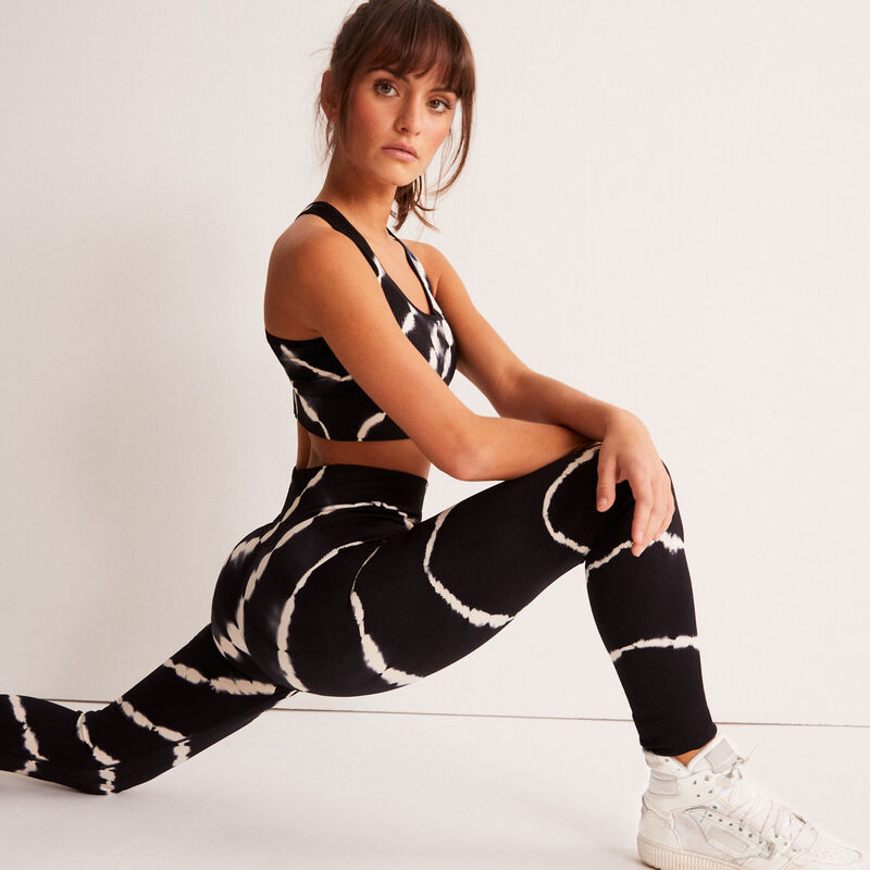 legging sport effet tie and dye - noir legging sport effet tie and dye - noir;