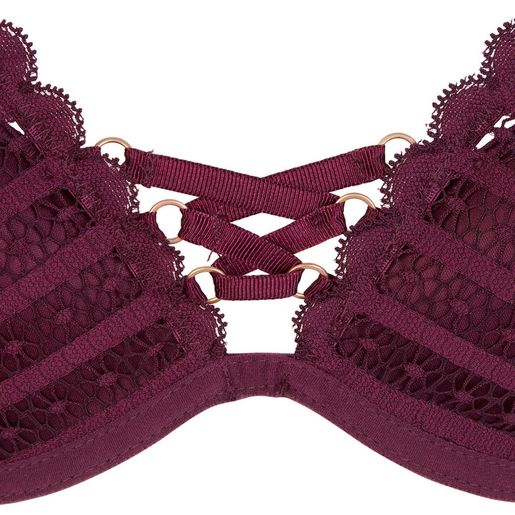 Soutien-gorge foulard push bordeaux modiz czerwony.