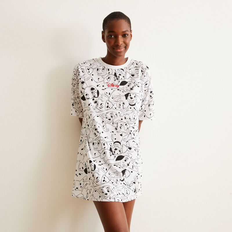 tunique à motifs 101 dalmatiens - blanc tunique à motifs 101 dalmatiens - blanc ;