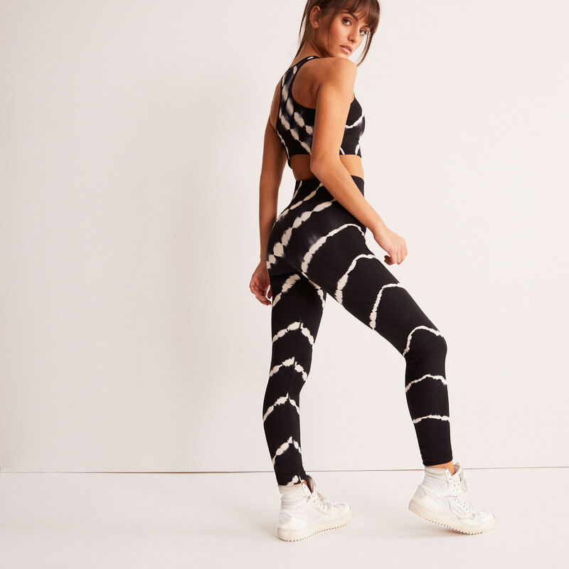 legging sport effet tie and dye - noir legging sport effet tie and dye - noir;