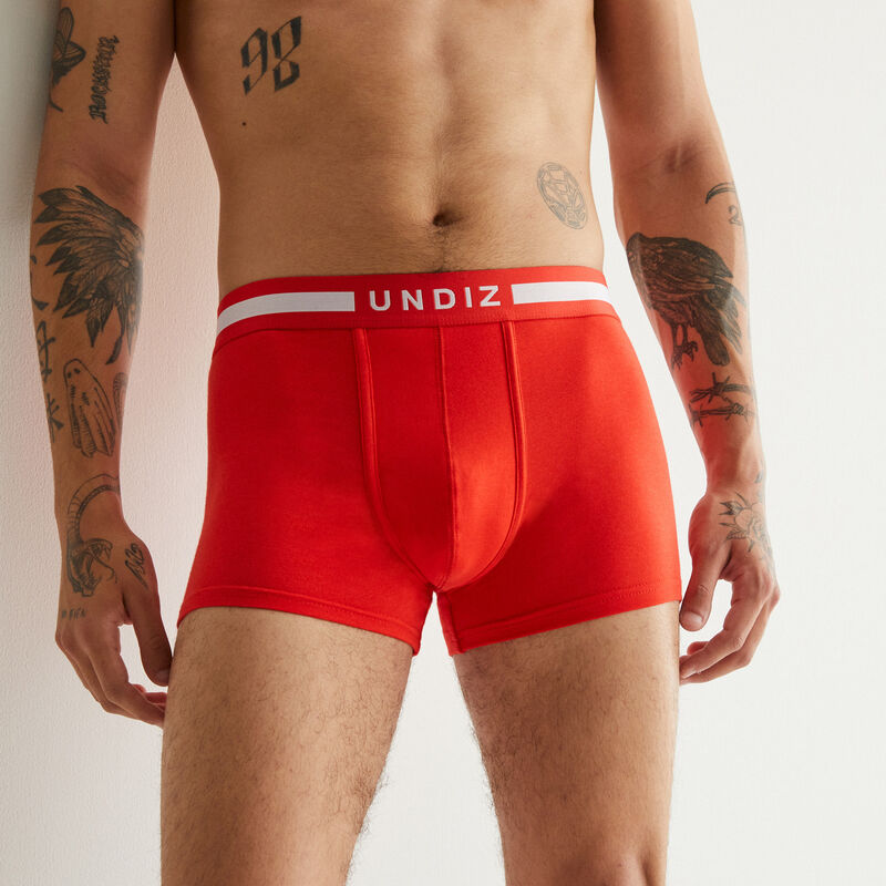 boxer en coton - orange boxer en coton - orange;