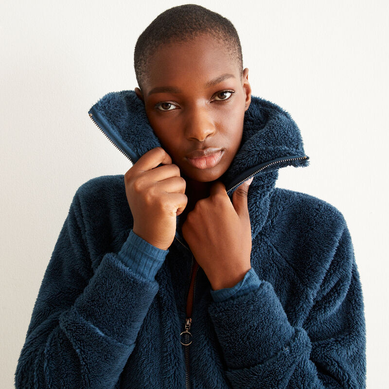 veste polaire zippée - bleu veste polaire zippée - bleu;