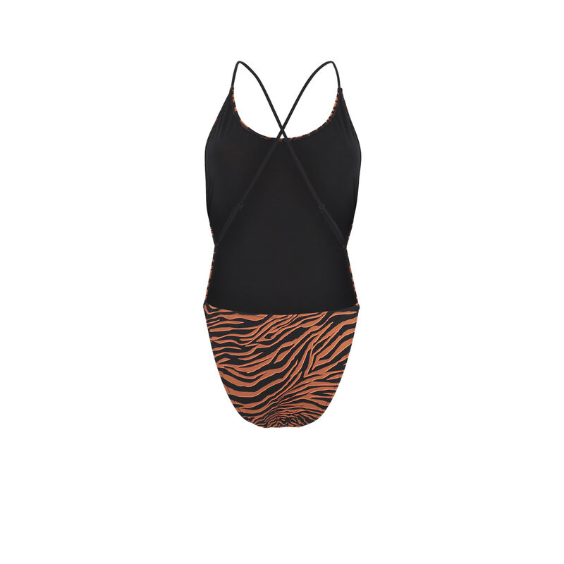 Maillot de bain une pièce marron afrozebriz Maillot de bain une pièce marron afrozebriz;