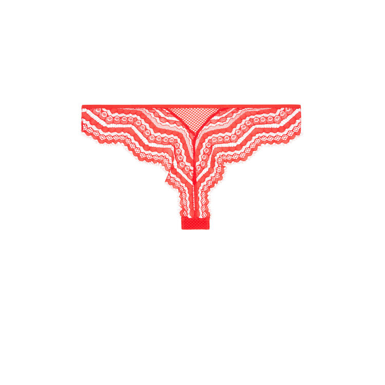 Tanga en tulle behappiz rouge.