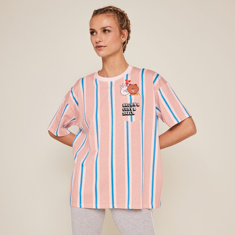 Top à rayures Line Friends - rose Top à rayures Line Friends - rose;