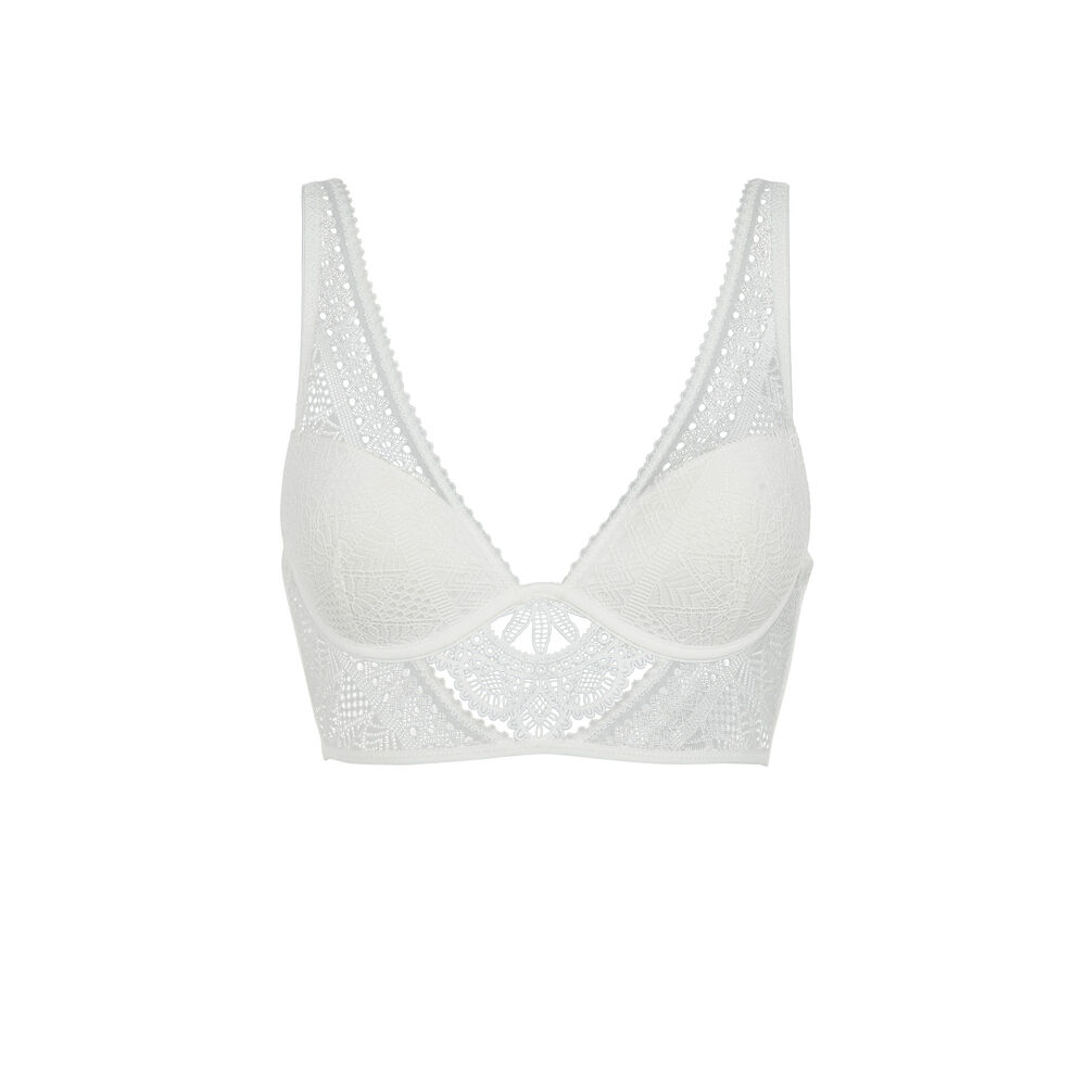 Soutien-gorge bustier push-up - blanc blanc.