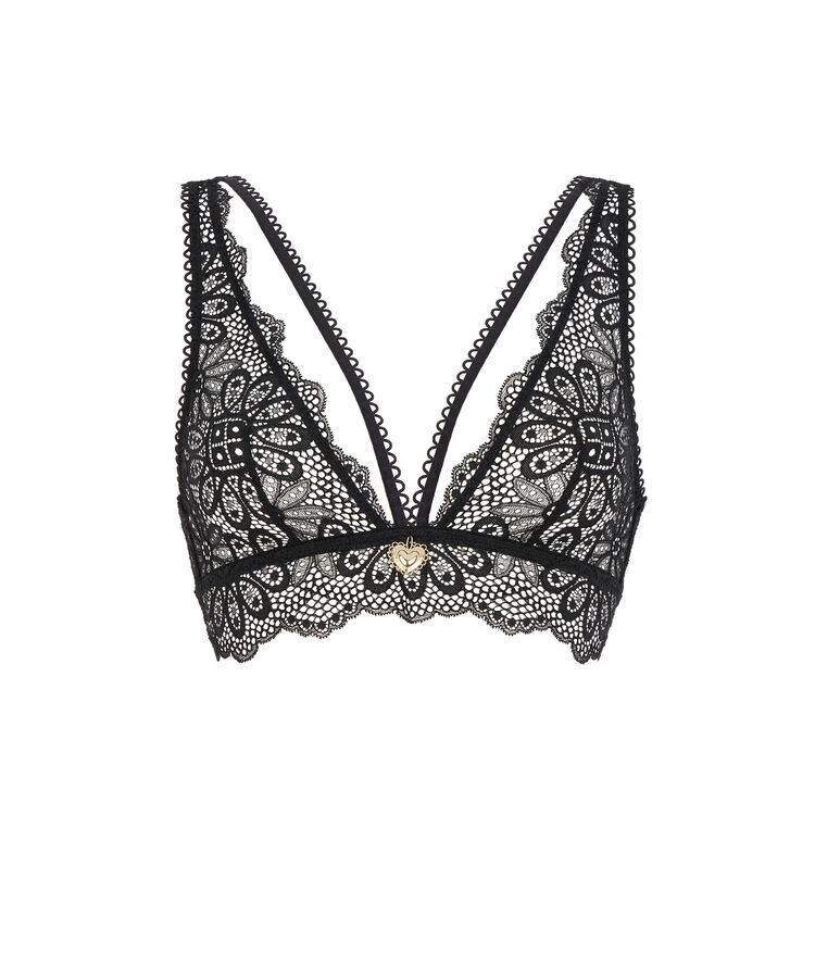 Soutien-gorge brassière sans armatures - noir noir.