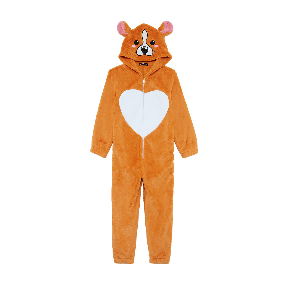 Combinaison polaire kid corgi - marron marron.