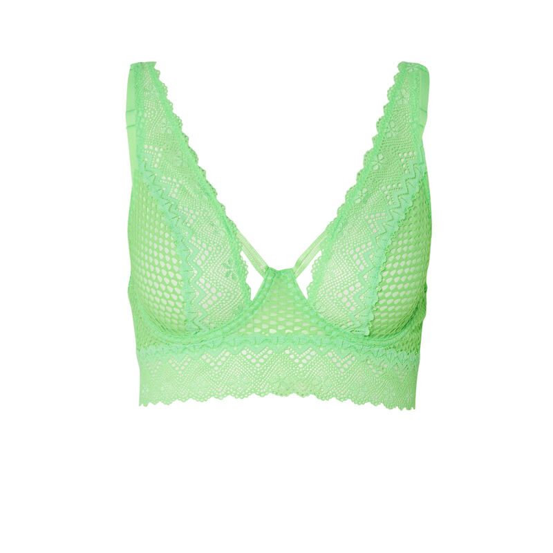 soutien-gorge corbeille en dentelle et résille - vert soutien-gorge corbeille en dentelle et résille - vert;