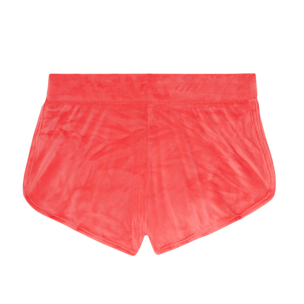 Short en velours imprimé titi - corail corail.