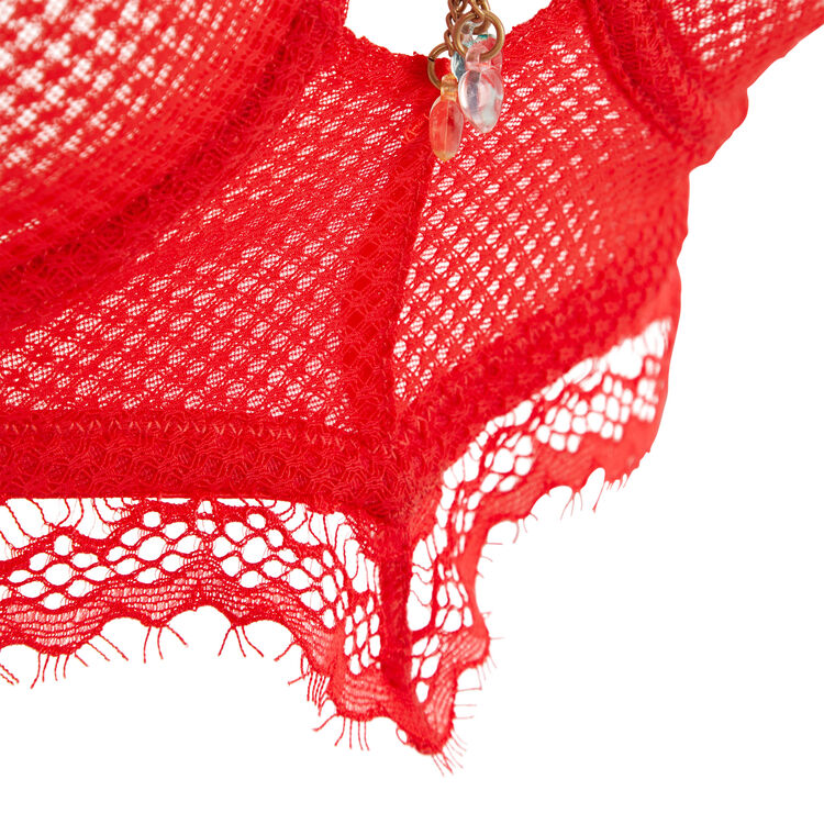 Soutien-gorge bustier corbeille behappiz rouge.