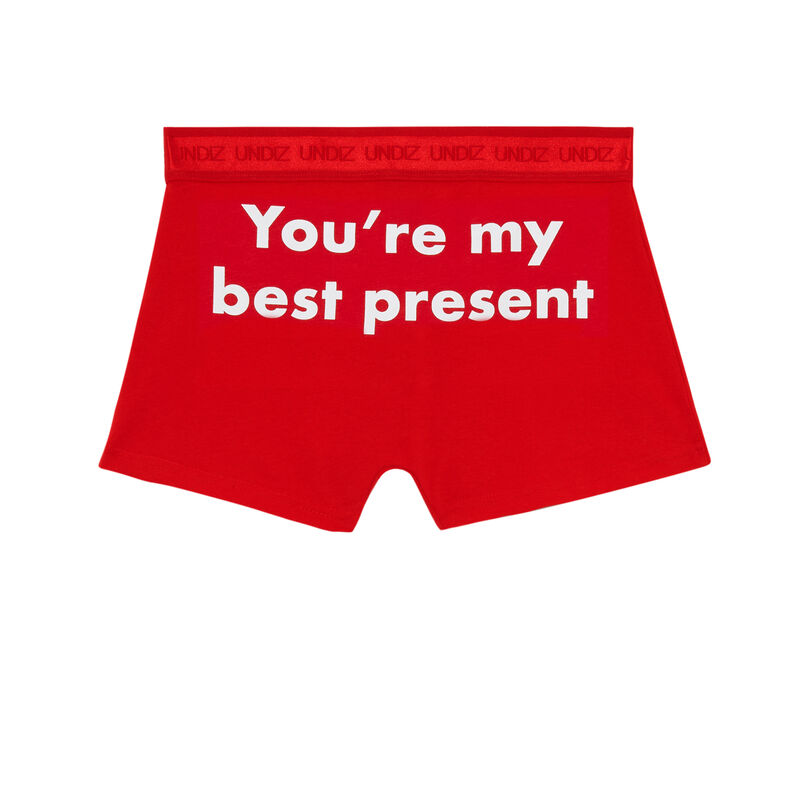 boxer à message you're my best present - rouge boxer à message you're my best present - rouge;