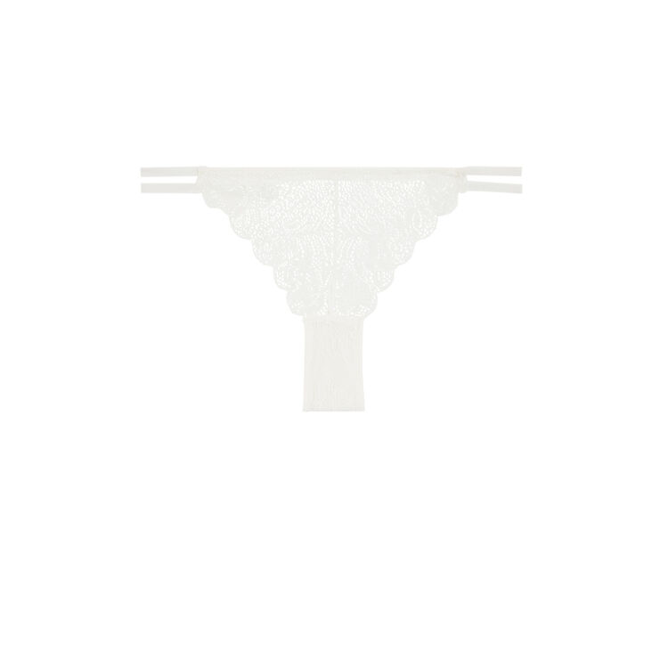 Tanga en dentelle amoriz blanc.