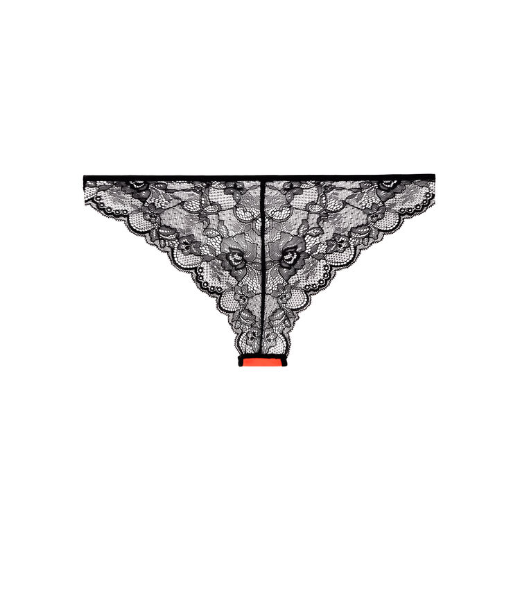 Tanga en dentelle new princiz corail fluo.