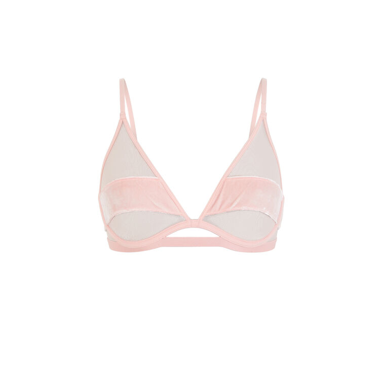 Soutien-gorge triangle rose poudré assisiz Soutien-gorge triangle rose poudré assisiz;