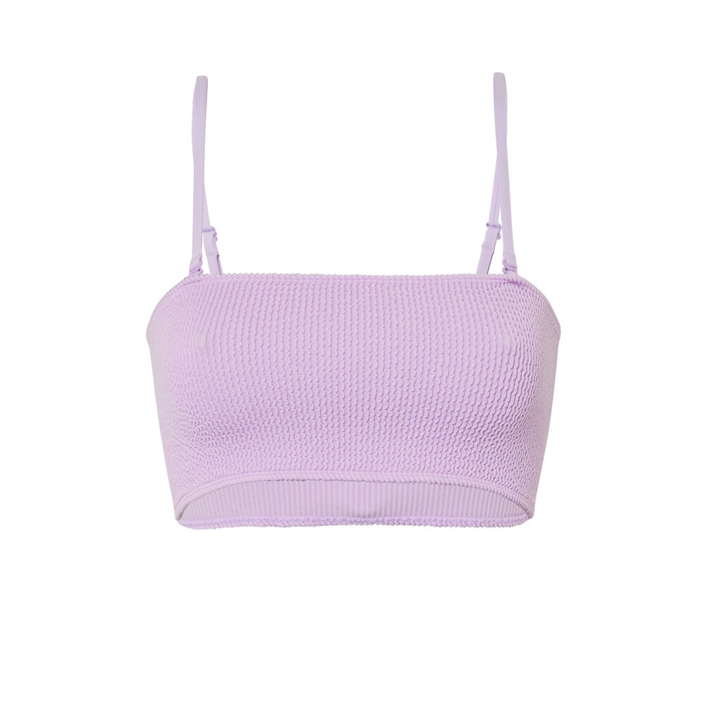 Haut de maillot taille unique bandeau - lilas violet.
