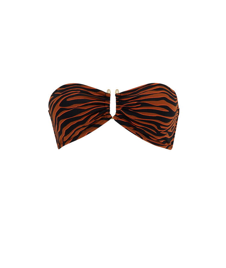 Haut de maillot de bain bandeau marron afrozebriz marron.