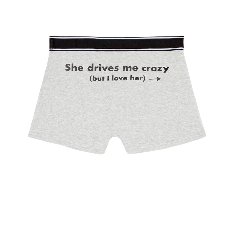 boxer she drives me crazy - gris boxer she drives me crazy - gris;