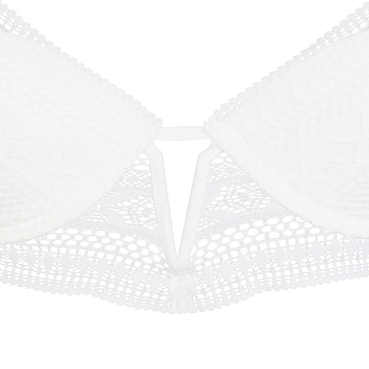 Soutien-gorge bustier push blanc elenoriz biały.