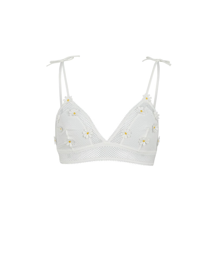 Soutien-gorge triangle sans armatures - blanc blanc.