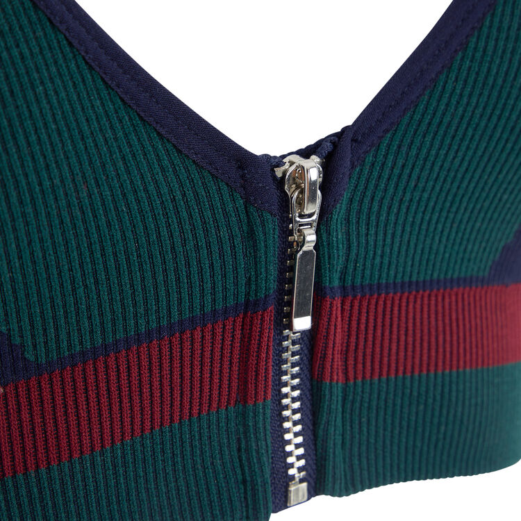 Soutien-gorge triangle sans armatures à zip seamlessliz bleu marine.
