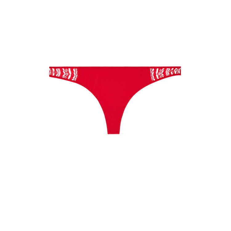Tanga micro/dentelle pushwaviz rouge.