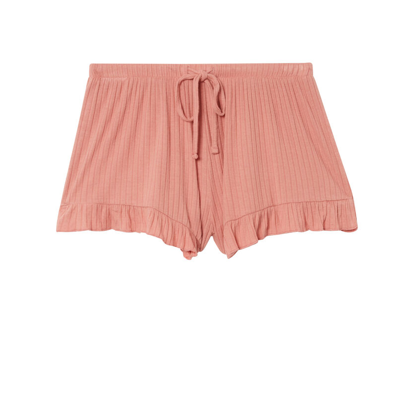 short à volants et nœuds échancré - rose nude short à volants et nœuds échancré - rose nude;