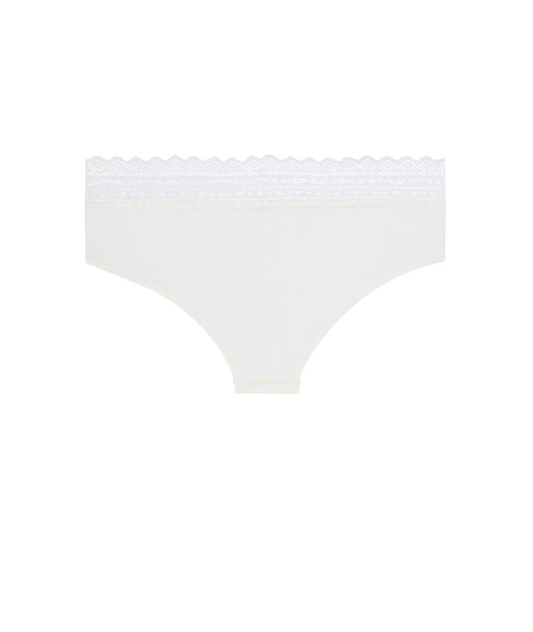 Shorty en coton uni waistiz blanc.