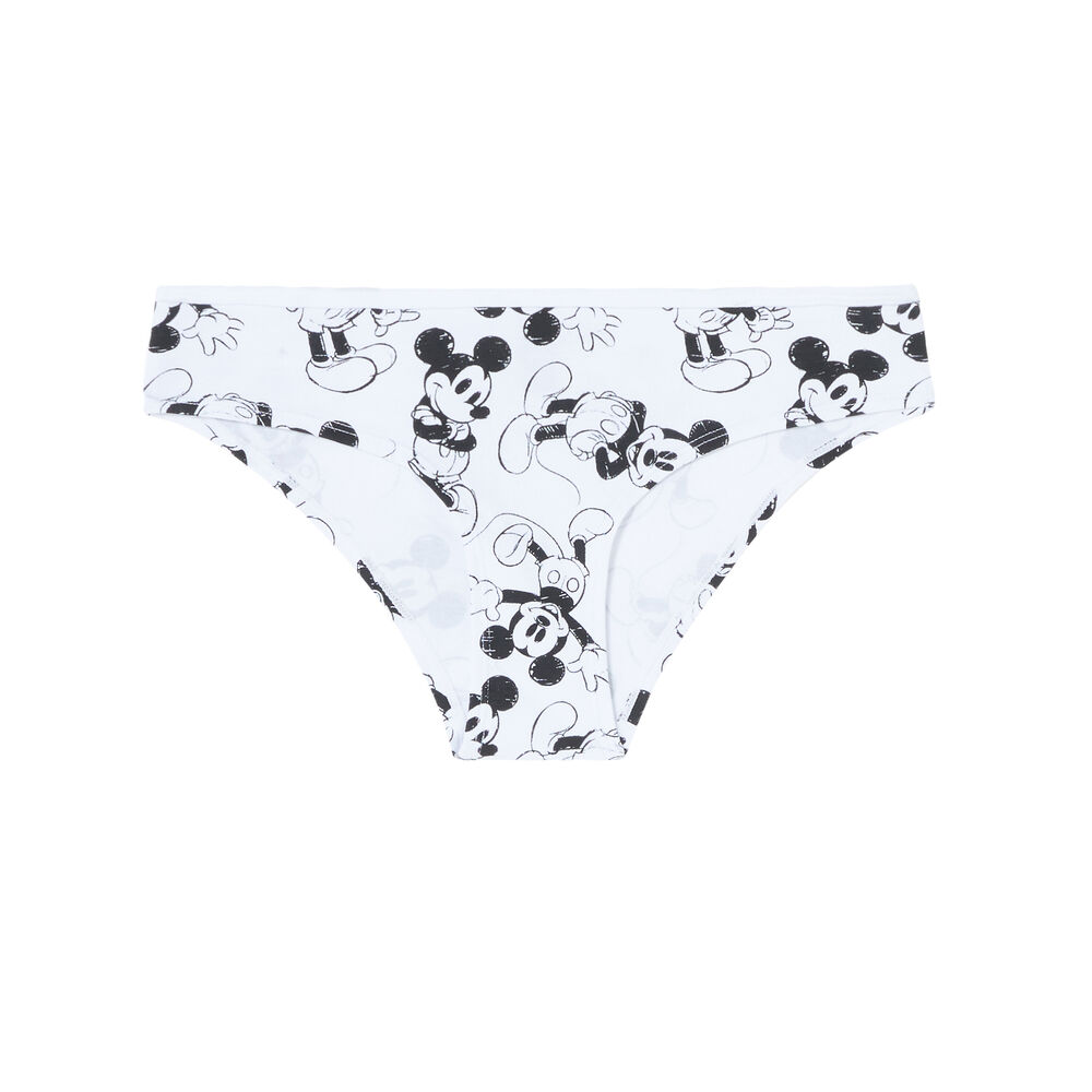 Shorty à imprimés têtes de mickey - noir blanc.