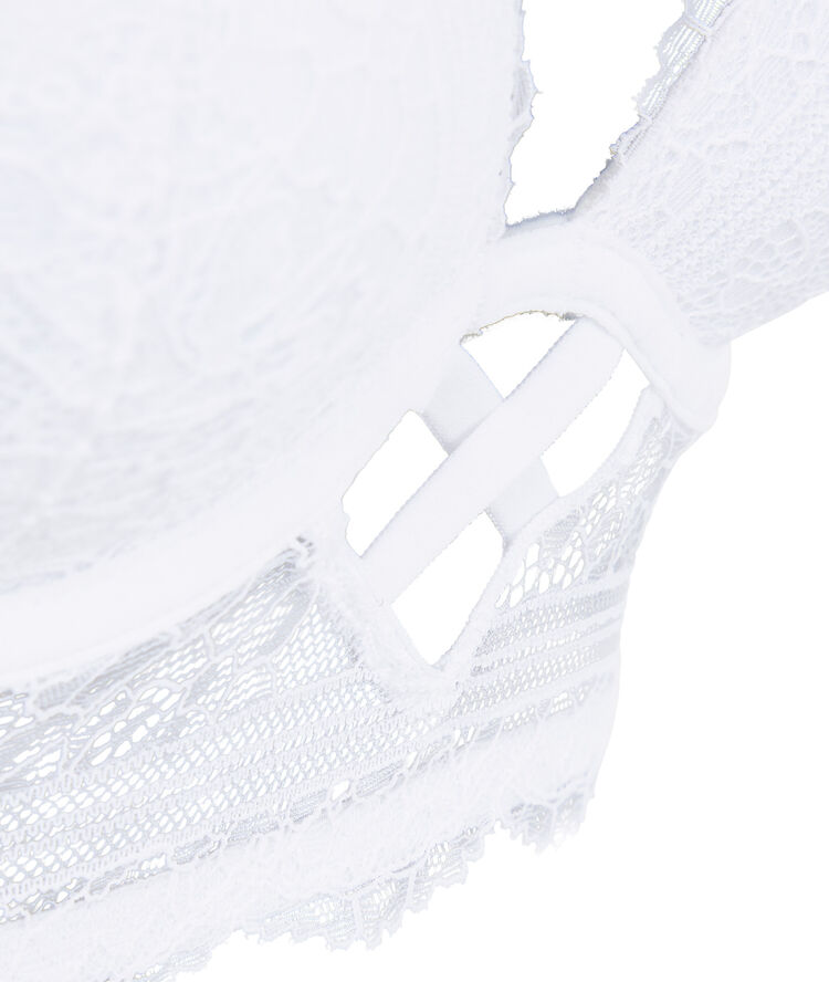 Soutien-gorge v push dentelle everydayiz blanc.