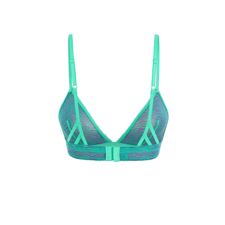 Soutien-gorge triangle sans armatures tulle ritualiz turquoise.